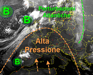 La protezione offerta dall'anticiclone (da Meteogiornale)