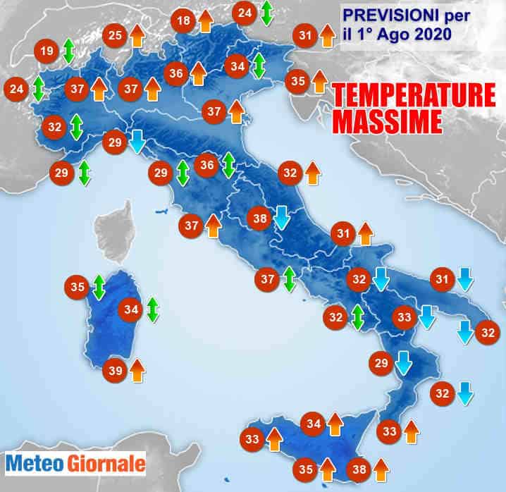 Anticiclone africano all’apice, le TEMPERATURE PREVISTE con oltre 40 gradi
