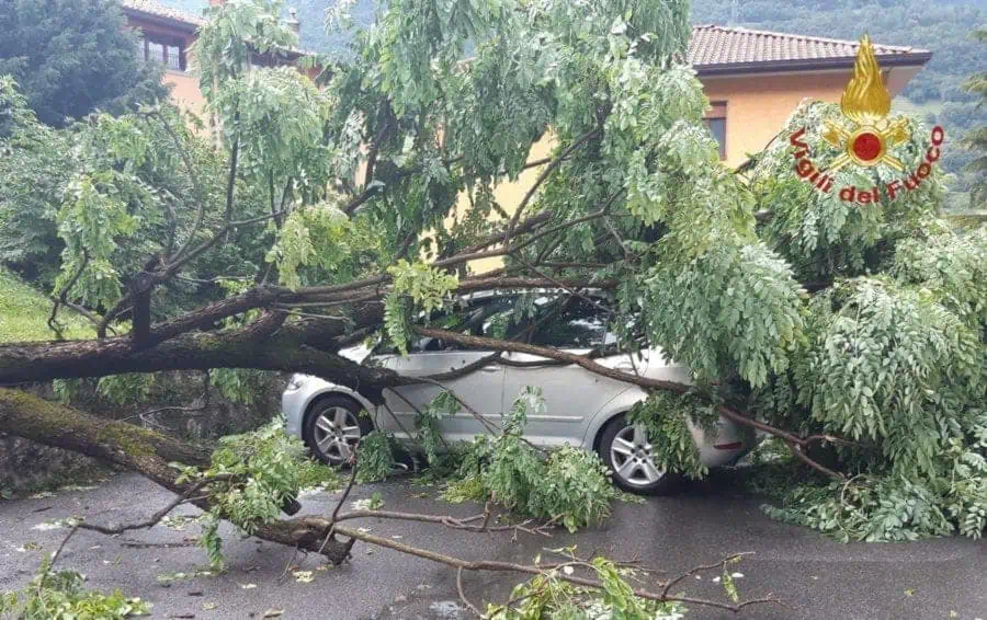 Meteo estremo, i COLPI DI VENTO distruttivi che accompagnano il temporale