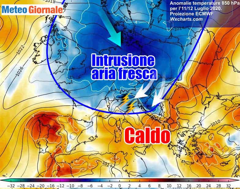 Meteo CALDO anche oltre 35°C. Ma avremo INTRUSIONE aria dall'Artico. EFFETTI