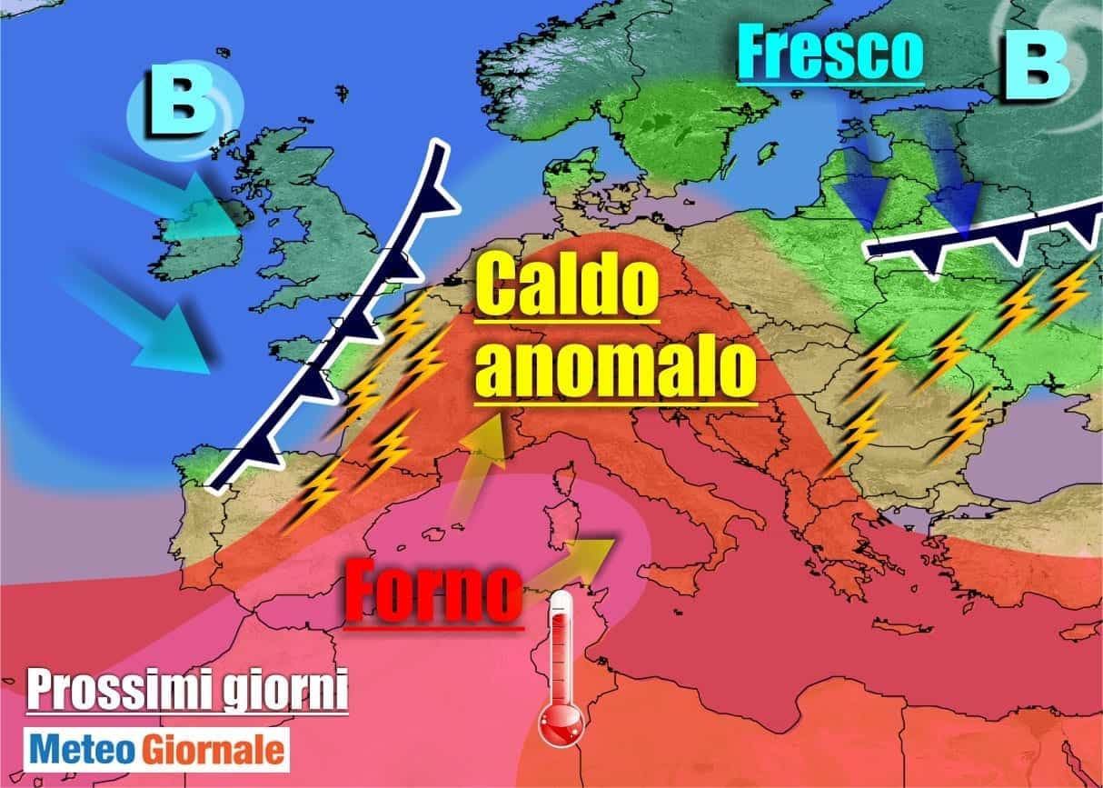 METEO sino 5 Agosto: CALDO da incubo. DOMENICA cambia pesantemente