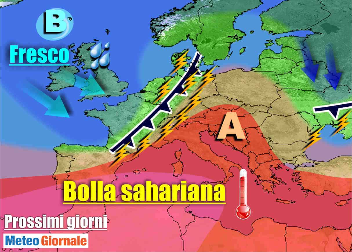 METEO della settimana da CALDO record a super TEMPORALI con refrigerio