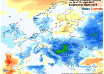 nomaly 2 350x250 - Clima Luglio, FRESCO ANOMALO in Europa e Italia. Estate molto sottotono