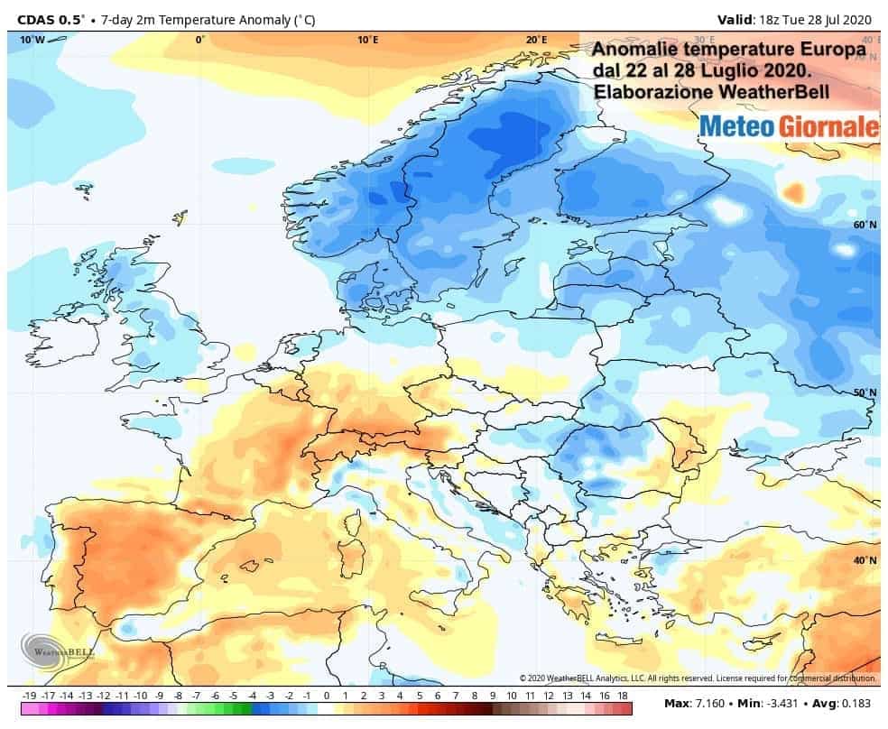 Clima Luglio: ESTATE ANOMALA in Europa, ora si va da un estremo all’altro