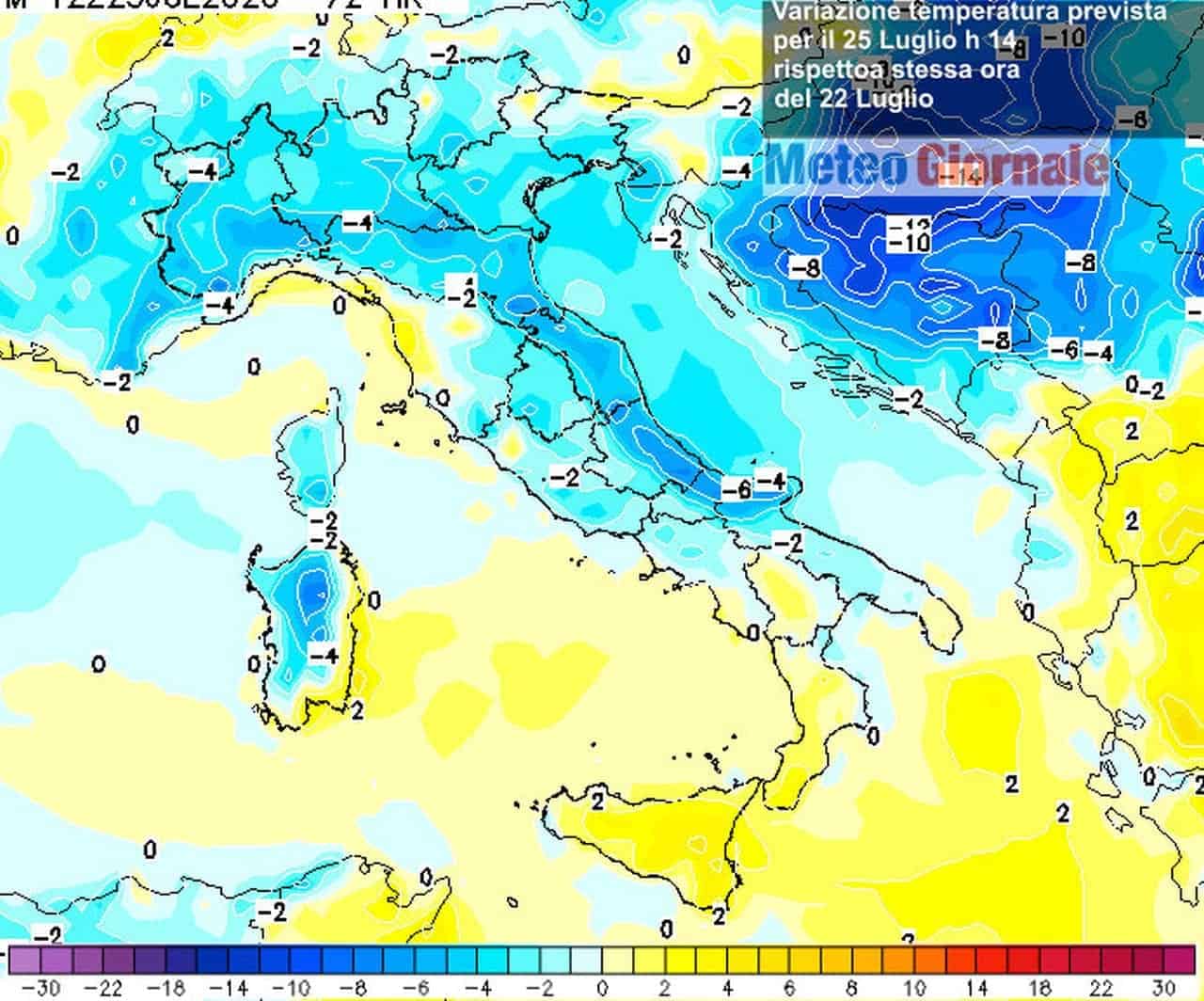 METEO, imminente cambiamento. CALDO verrà spazzato via, ma non per molto