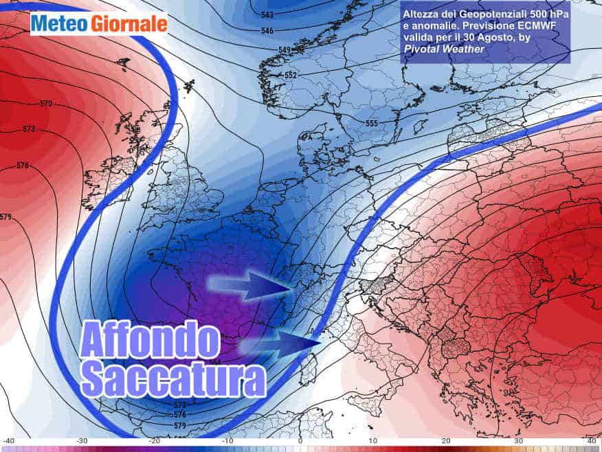 ROTTURA D’ESTATE con doppio attacco ciclonico: meteo avvio settembre shock