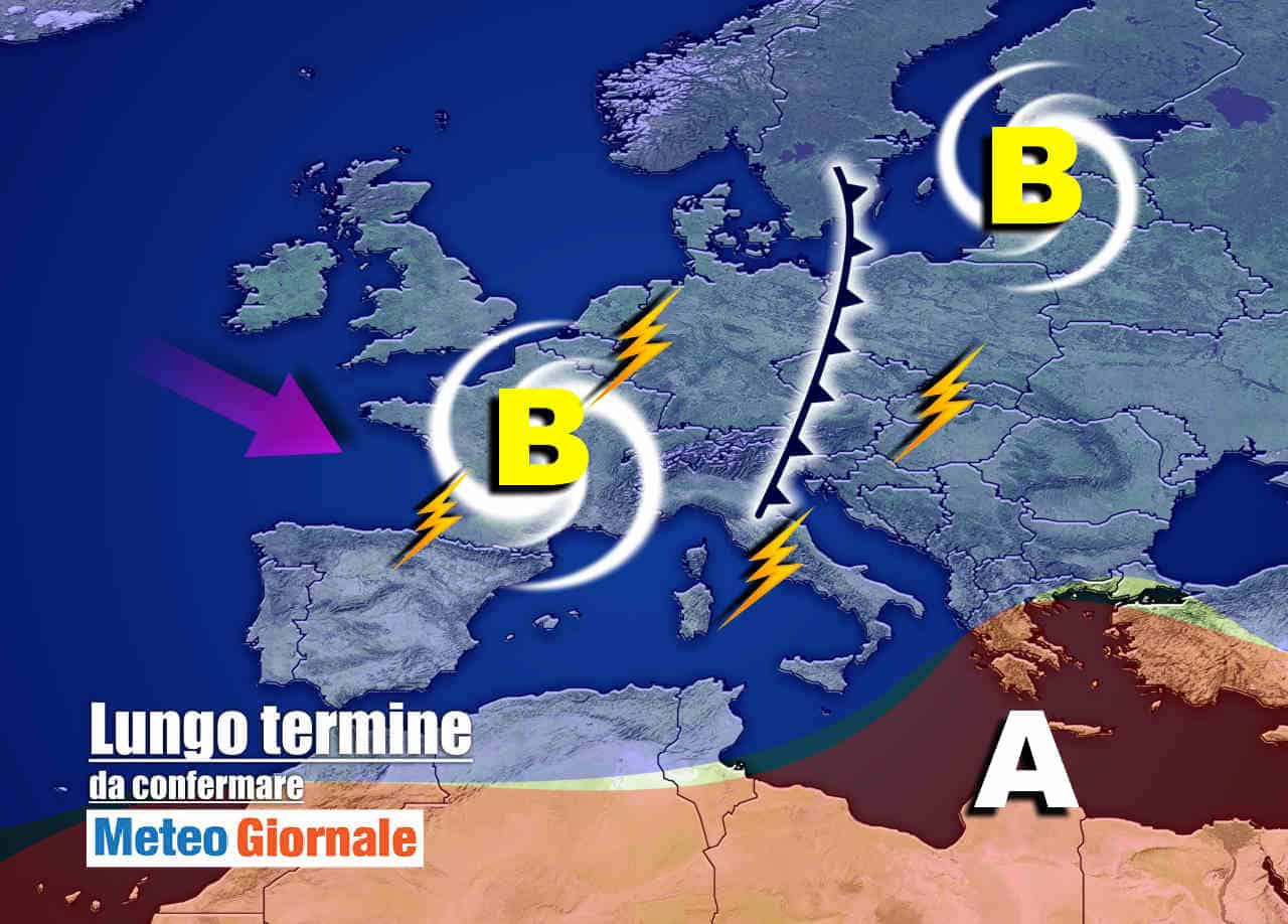 Meteo prossime due settimane: dal Caldo d’Africa, al Fresco dell’Oceano
