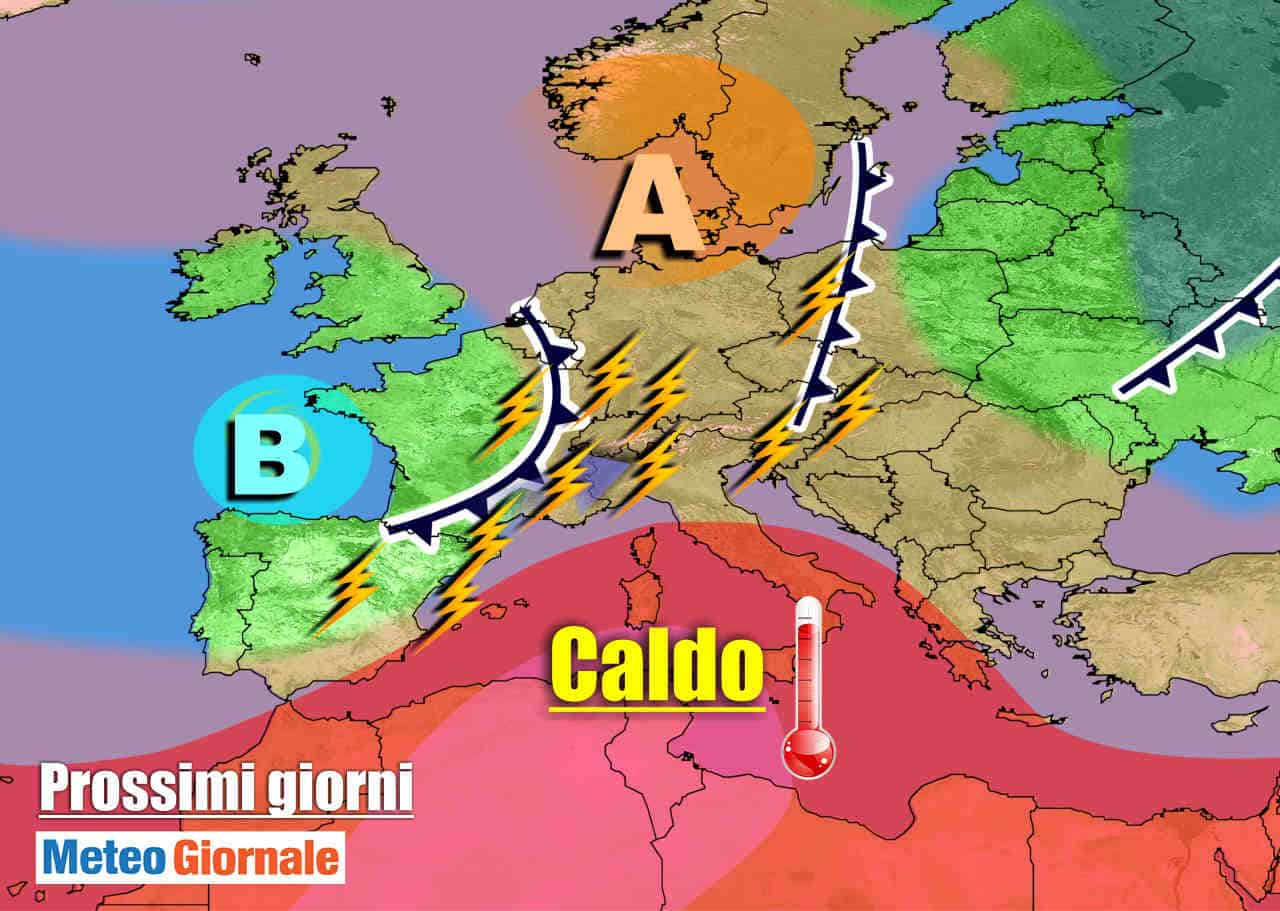 Previsioni METEO tra CALDO e VIOLENTI TEMPORALI anche dopo Ferragosto