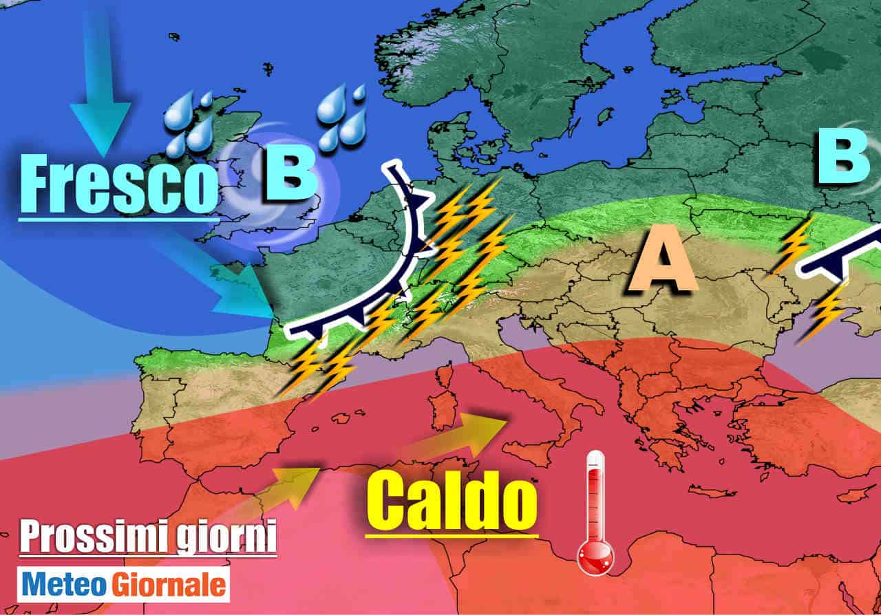 METEO Italia: la vera ESTATE ci lascia arriva BURRASCA a suon di forti TEMPORALI