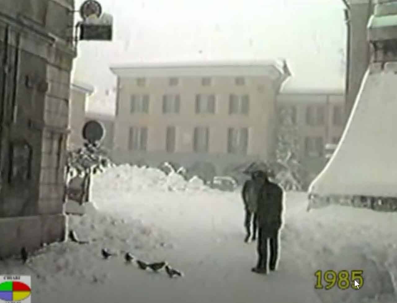 Arriva la neve, video meteo della nevicata del 1985