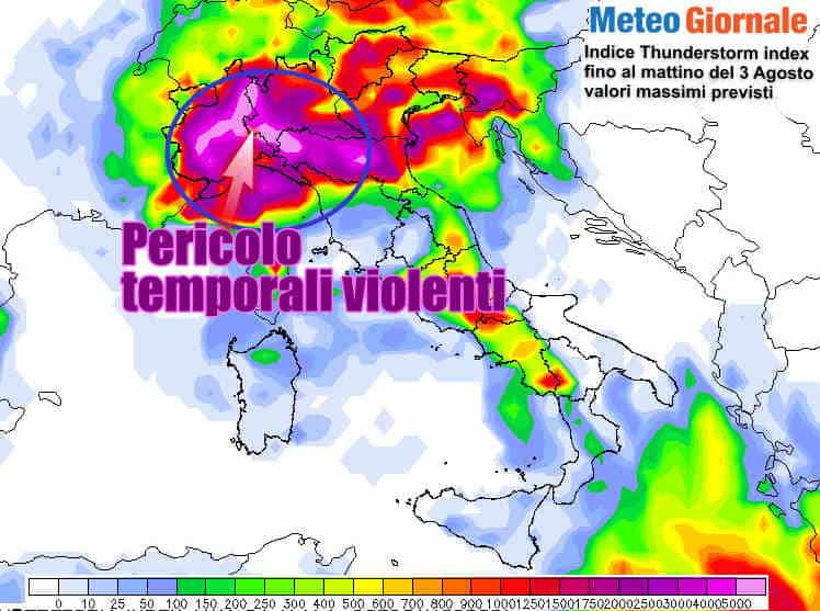 TEMPORALI VIOLENTISSIMI nelle prossime ore: ecco dove il maggiore rischio