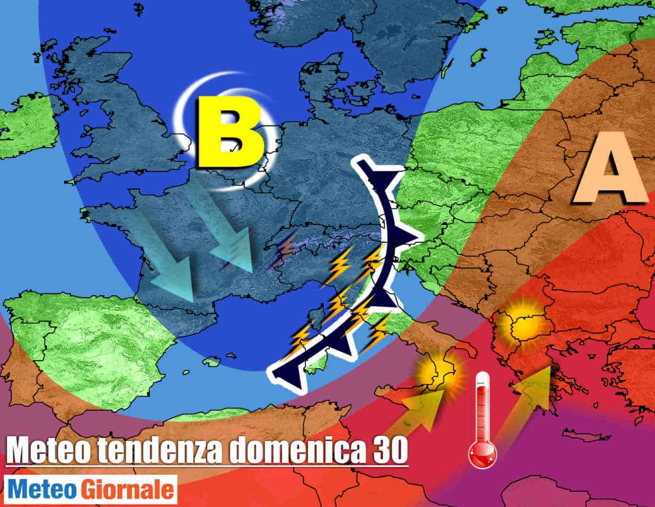 SCACCO MATTO all'Estate: già DOMANI irrompe MALTEMPO in grande stile