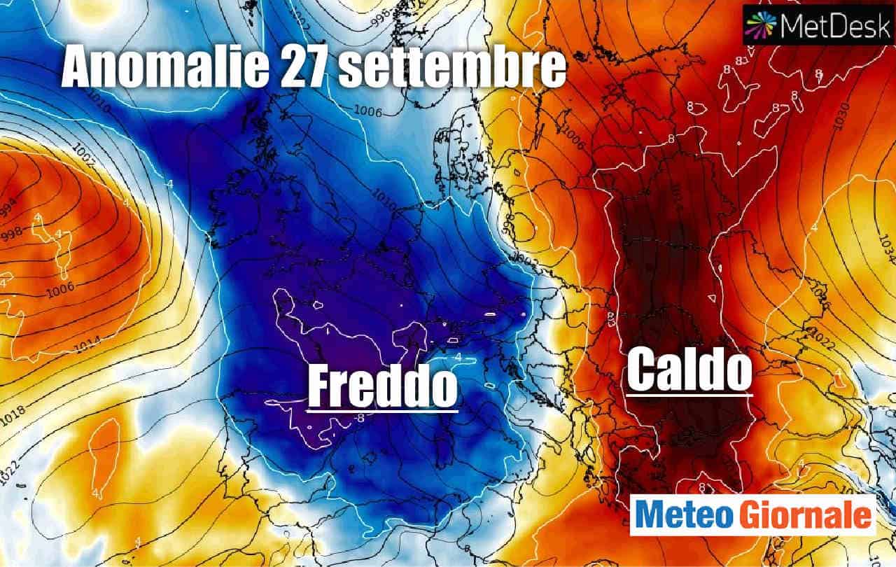 Impressionante CROLLO delle temperature entro fine mese
