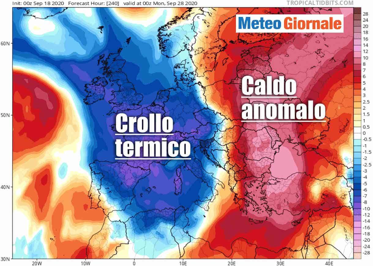 Meteo a 2 settimane: NAO-, MALTEMPO e FREDDO in avanzamento