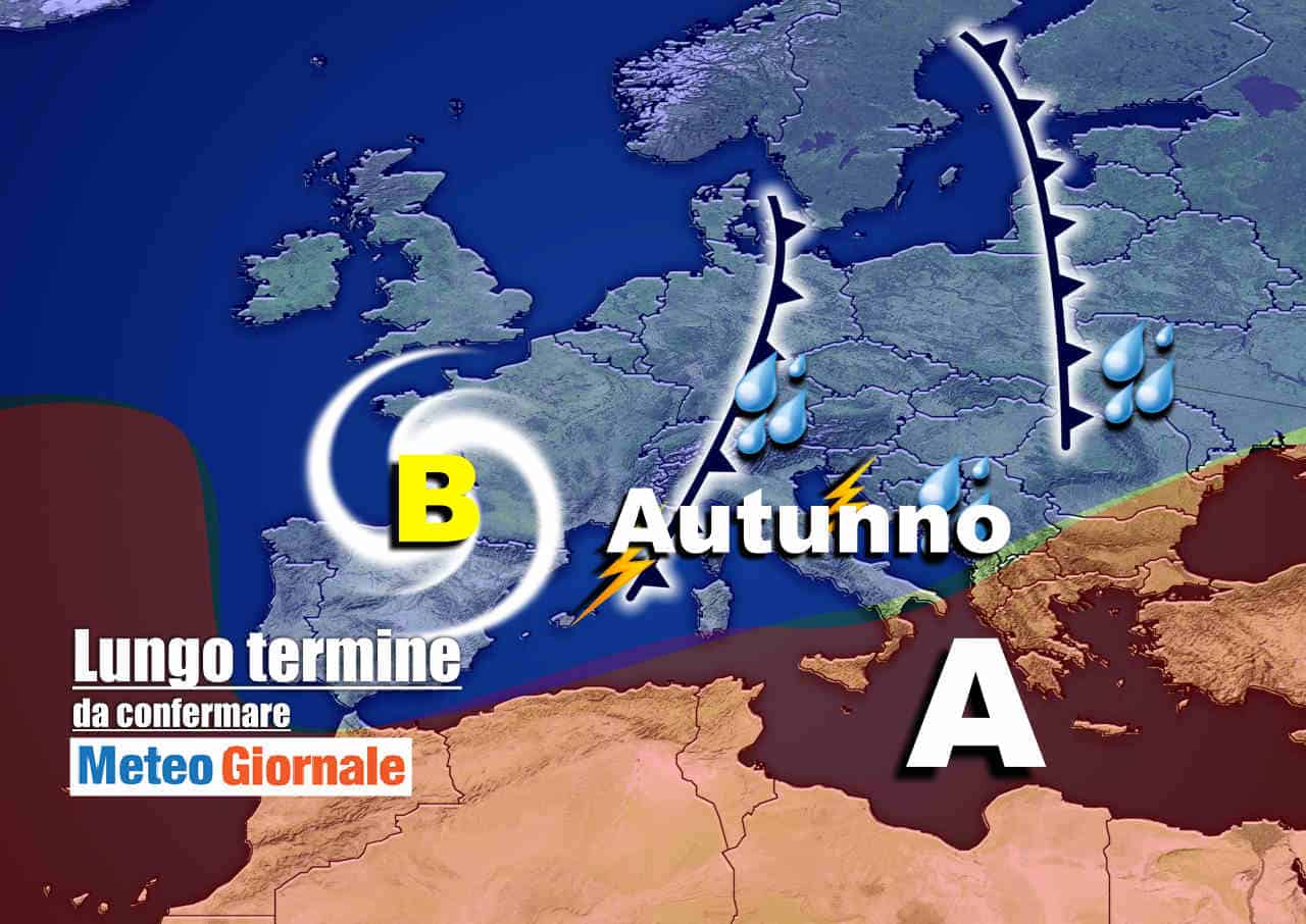 Meteo Italia nel lungo termine: AUTUNNO Atlantico, a tratti PERTURBATO