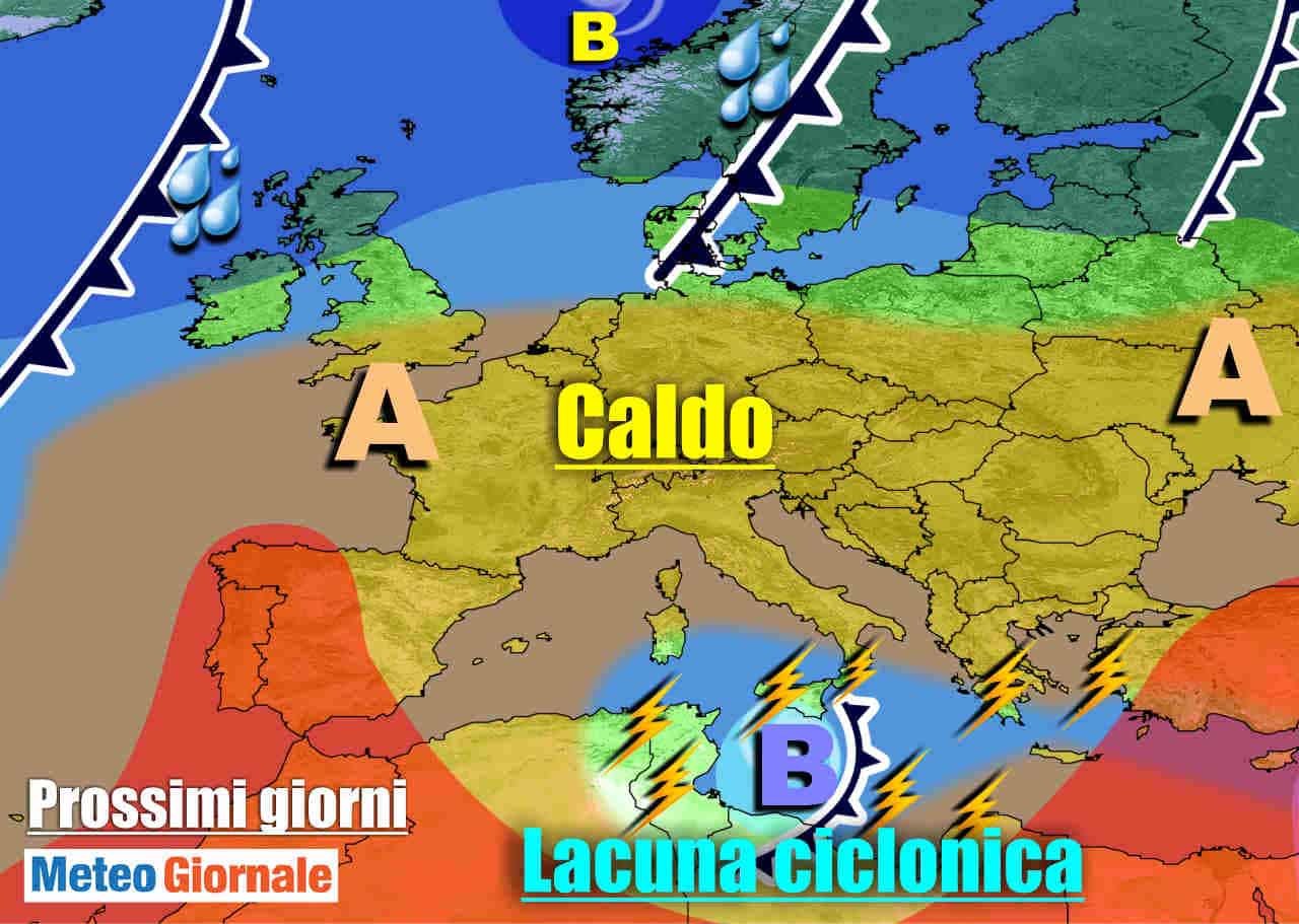 METEO sino al 17 settembre. Dai temporali al CALDO ESTIVO