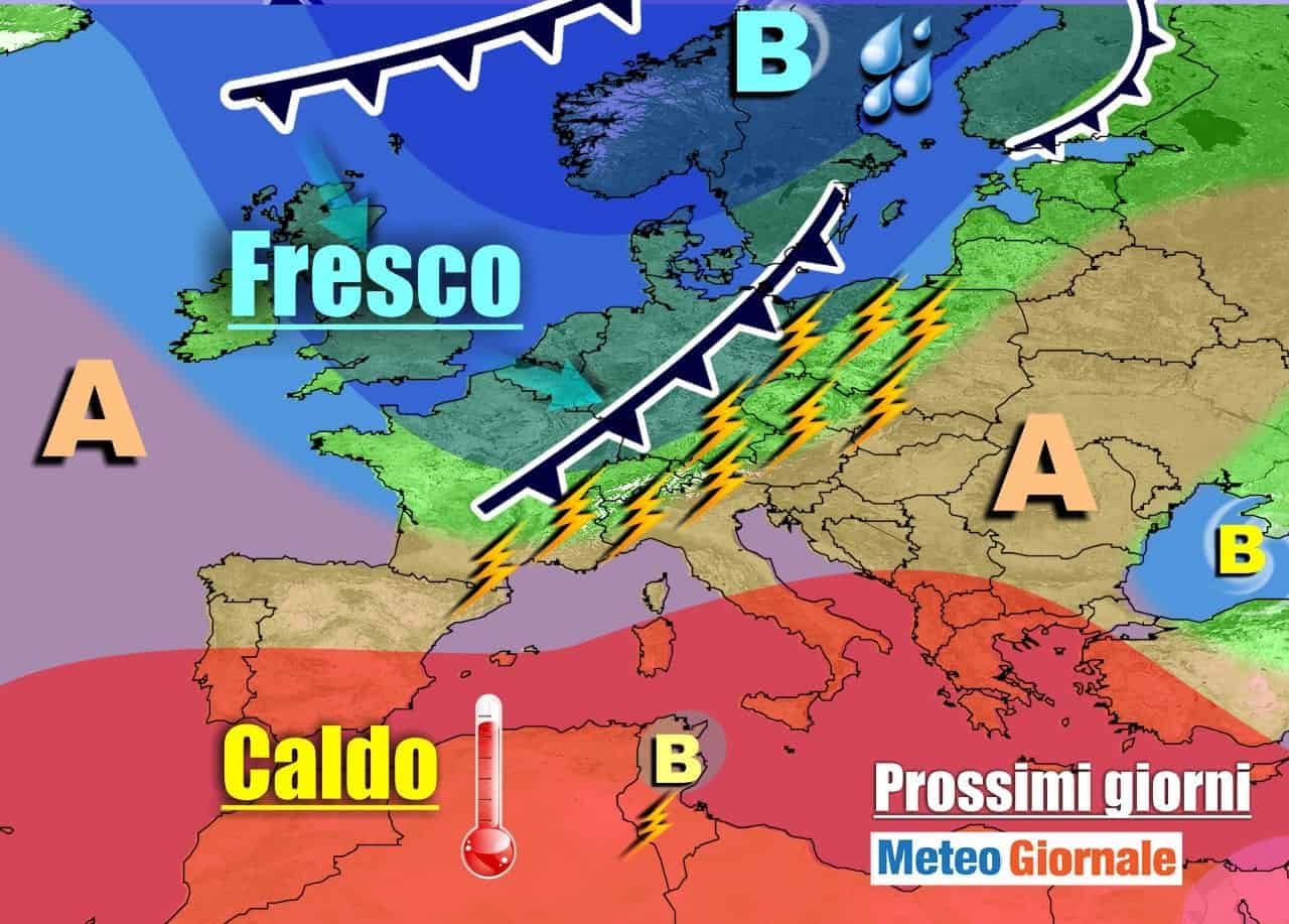 METEO Italia: inizia un weekend caldo. Attenzione a perturbazione con TEMPORALI da domenica