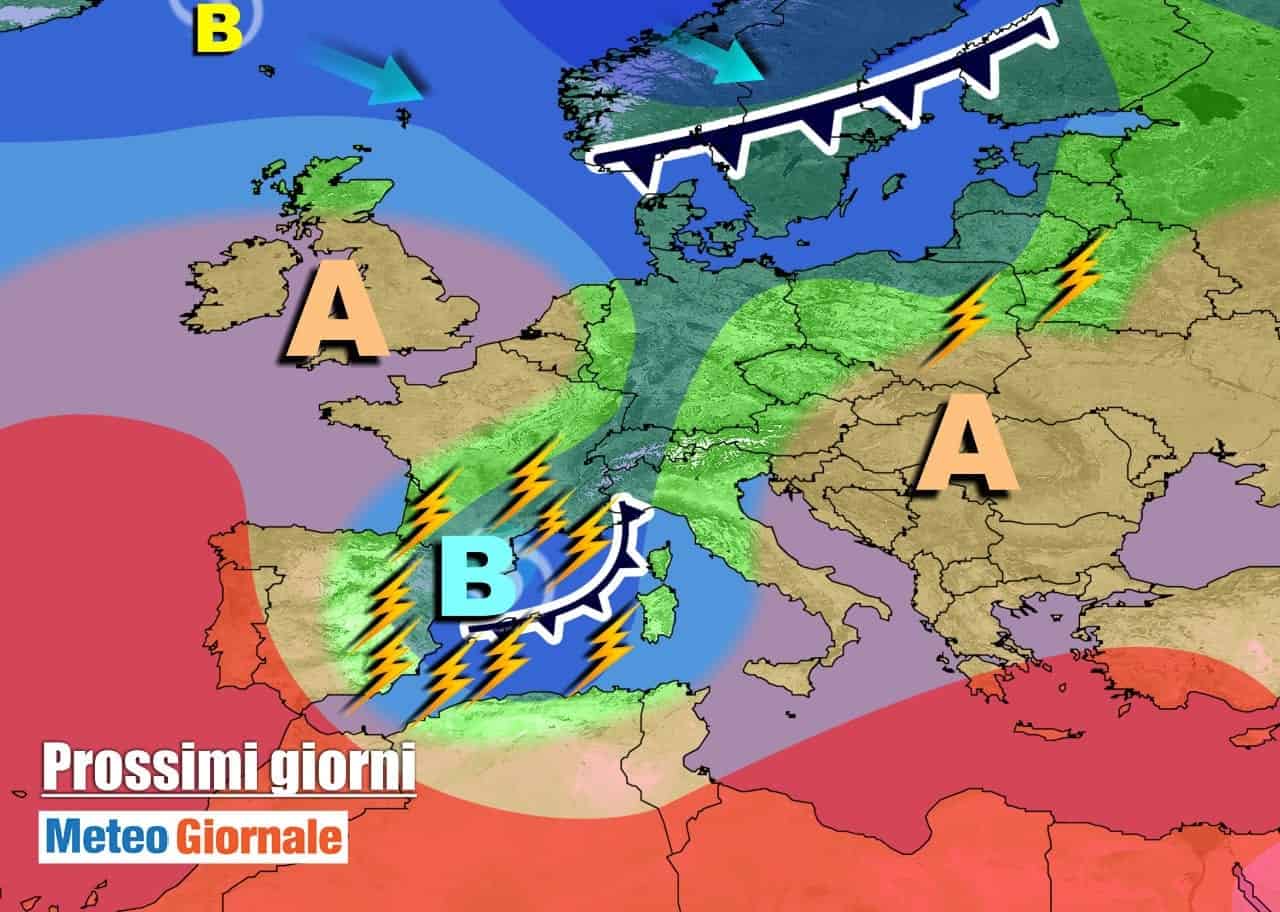 METEO Italia: ecco forti TEMPORALI e GRANDINE. Previsioni per la settimana