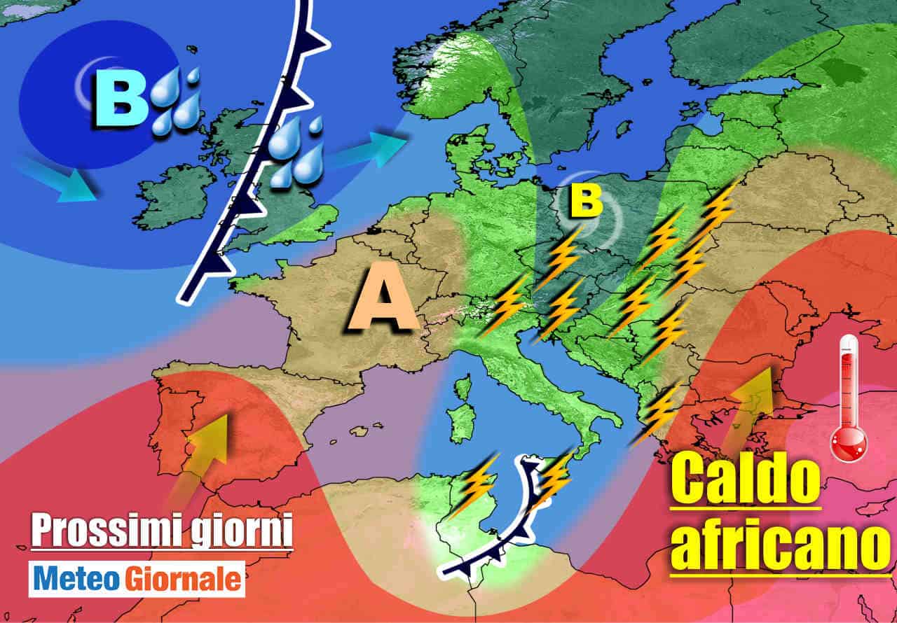 METEO 7 Giorni: graduale rinforzo dell’anticiclone, ma ancora ACQUAZZONI