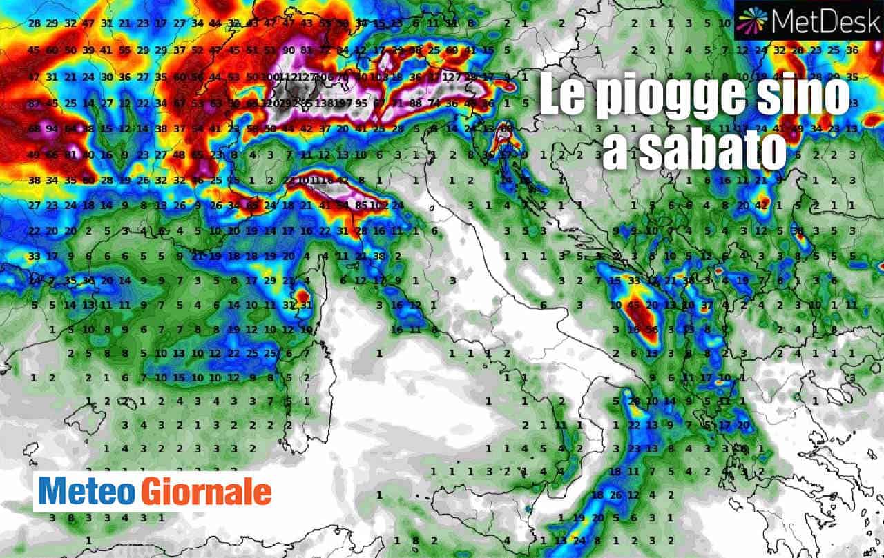 Si profila un altro fine settimana pessimo, anche "da lupi"