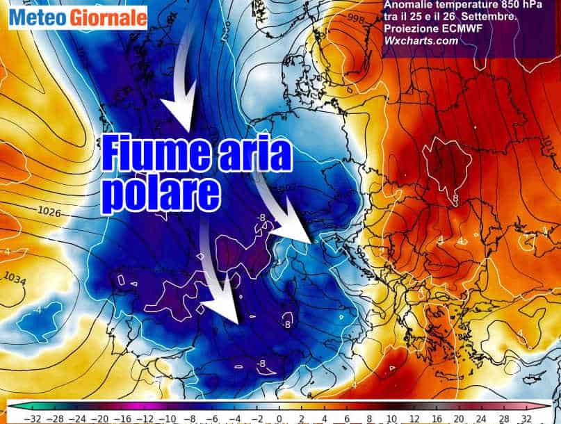 Tracollo delle TEMPERATURE: si piomberà quasi in inverno