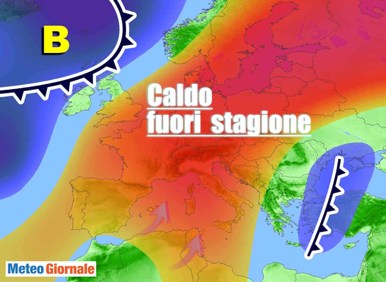 Gli effetti meteo dell'Alta Pressione d’Africa, in Italia. STOP d’Autunno