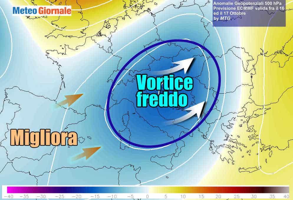 Acquazzoni, temporali e freddo. Meteo compromesso sino a parte del weekend