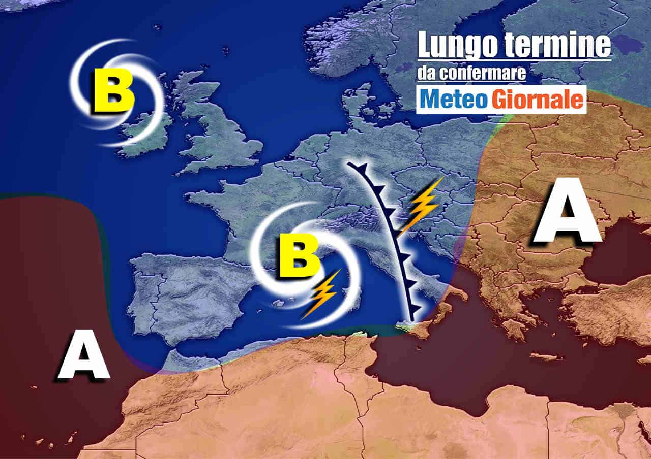 Nuovo FREDDO verso l'Italia nel nuovo FREDDO lungo periodo