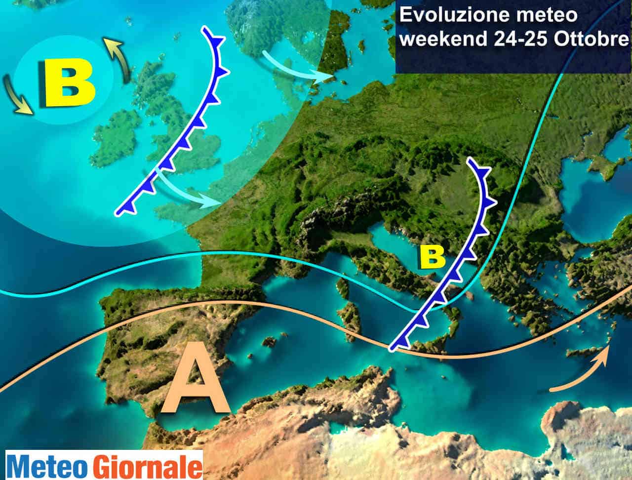 METEO WEEKEND: fronte freddo in marcia sull’Italia. L’evoluzione prevista