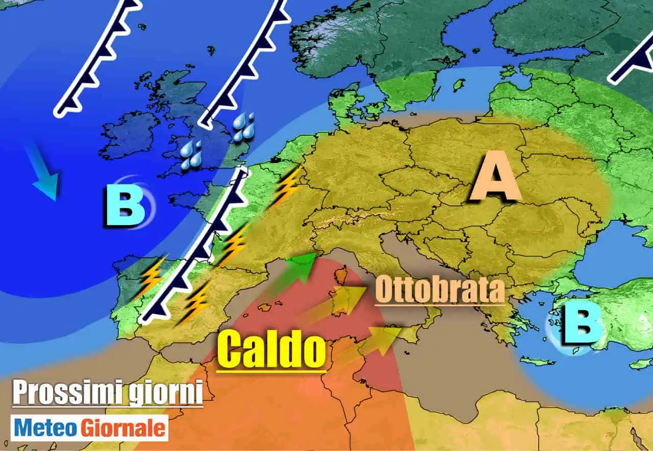 L'anticiclone africano abbraccerà l'Italia nei prossimi giorni