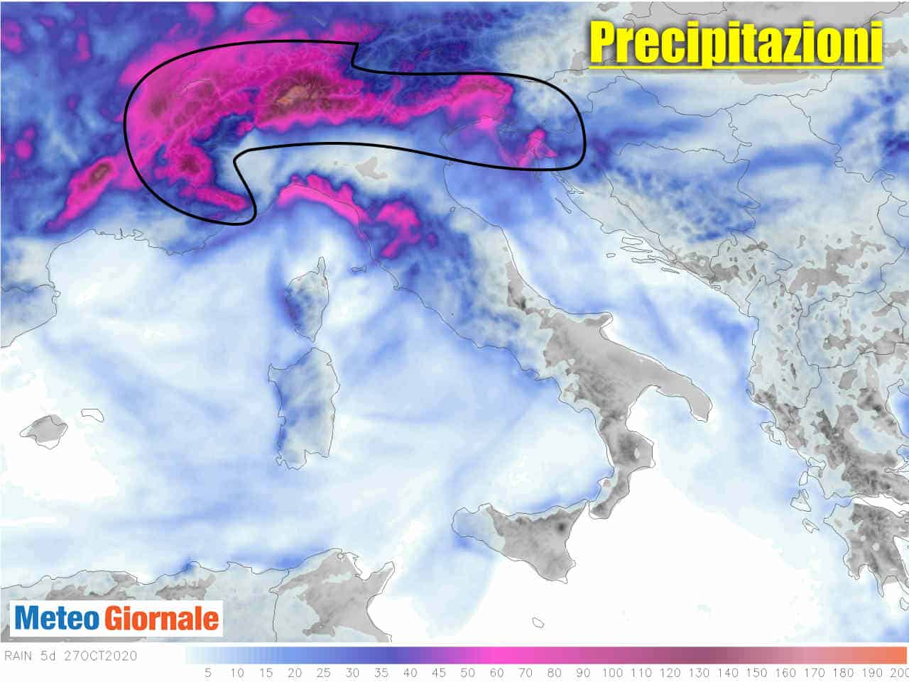 Cattiva perturbazione in transito lunedì su Italia. Già domani un’altra al Sud e Isole