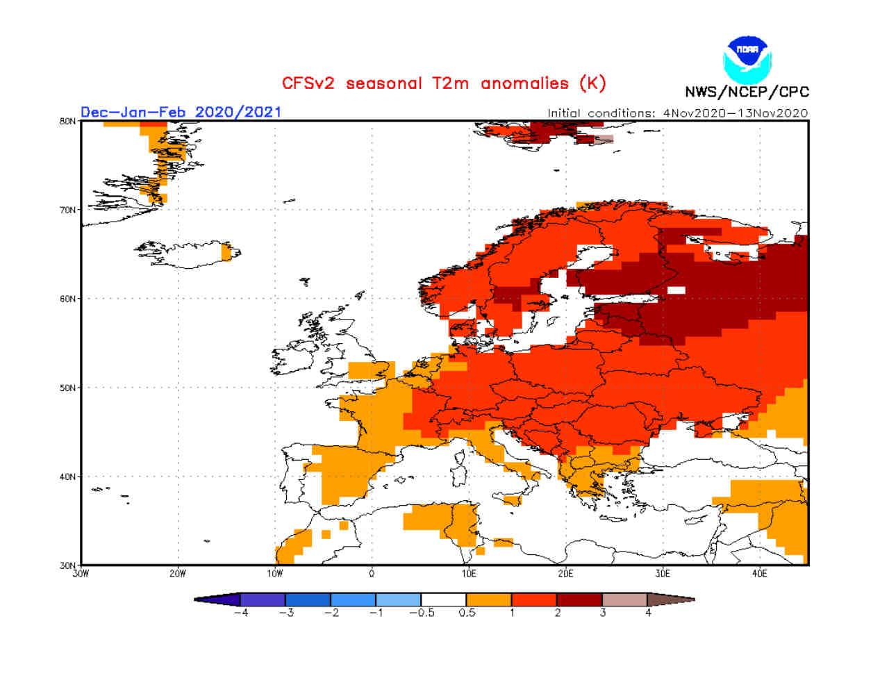 L'inverno per il centro di calcolo americano: caldo, ma freddo e neve possibili