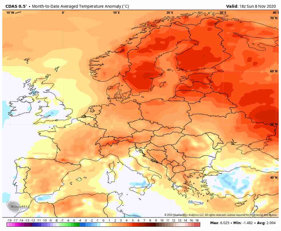 Europa alle prese con caldo anomalo dominante, autunno scomparso
