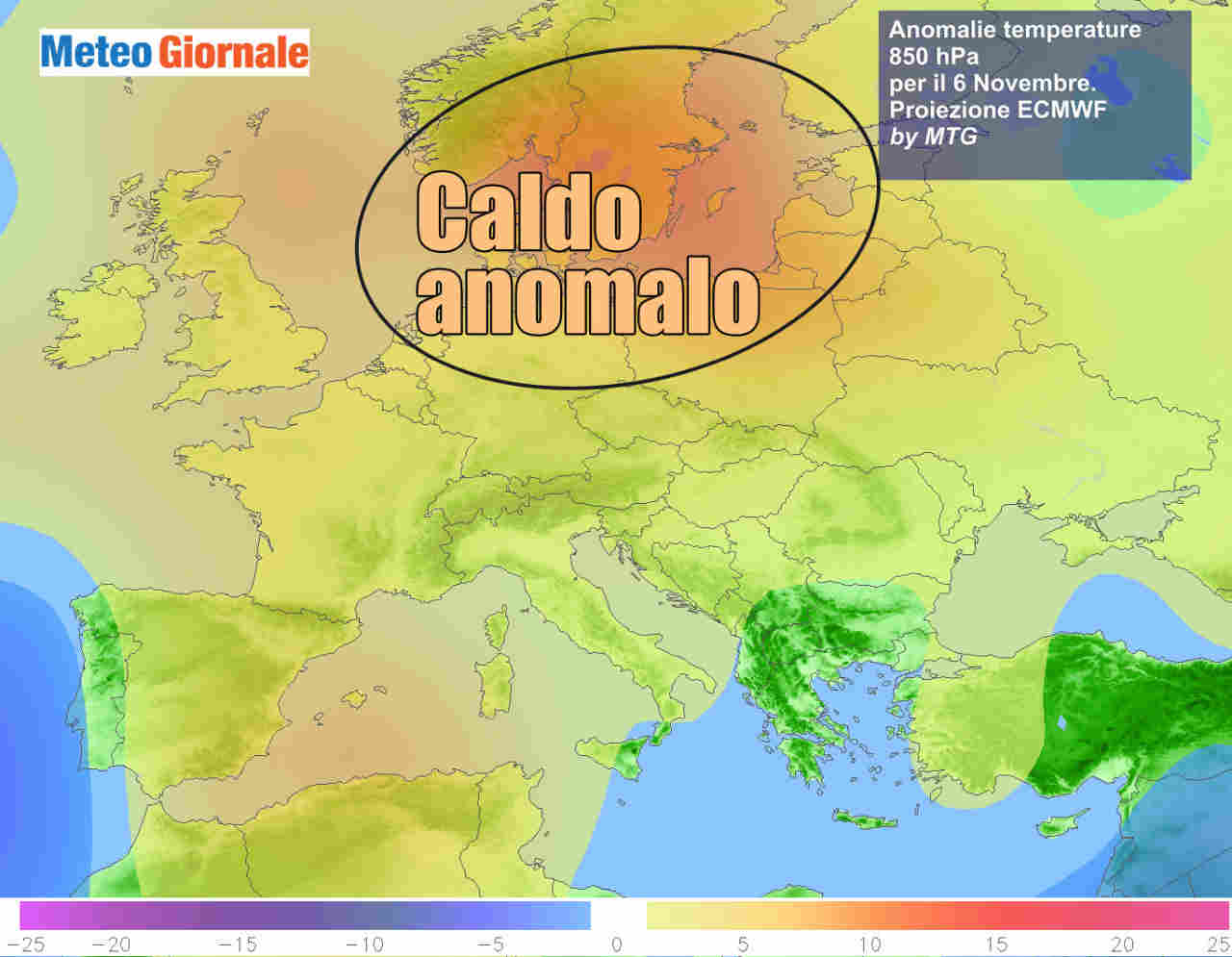 Caldo anomalo prossimi giorni, in Europa autunno ancora ai box