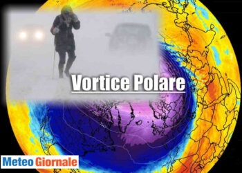 L'esplosione del Vortice Polare record , sarà responsabile di ondate di gelo e tempeste di neve.