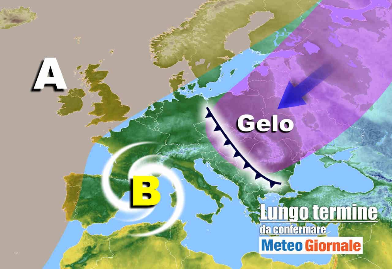 Meteo Italia nel lungo termine, possibile MALTEMPO con FREDDO