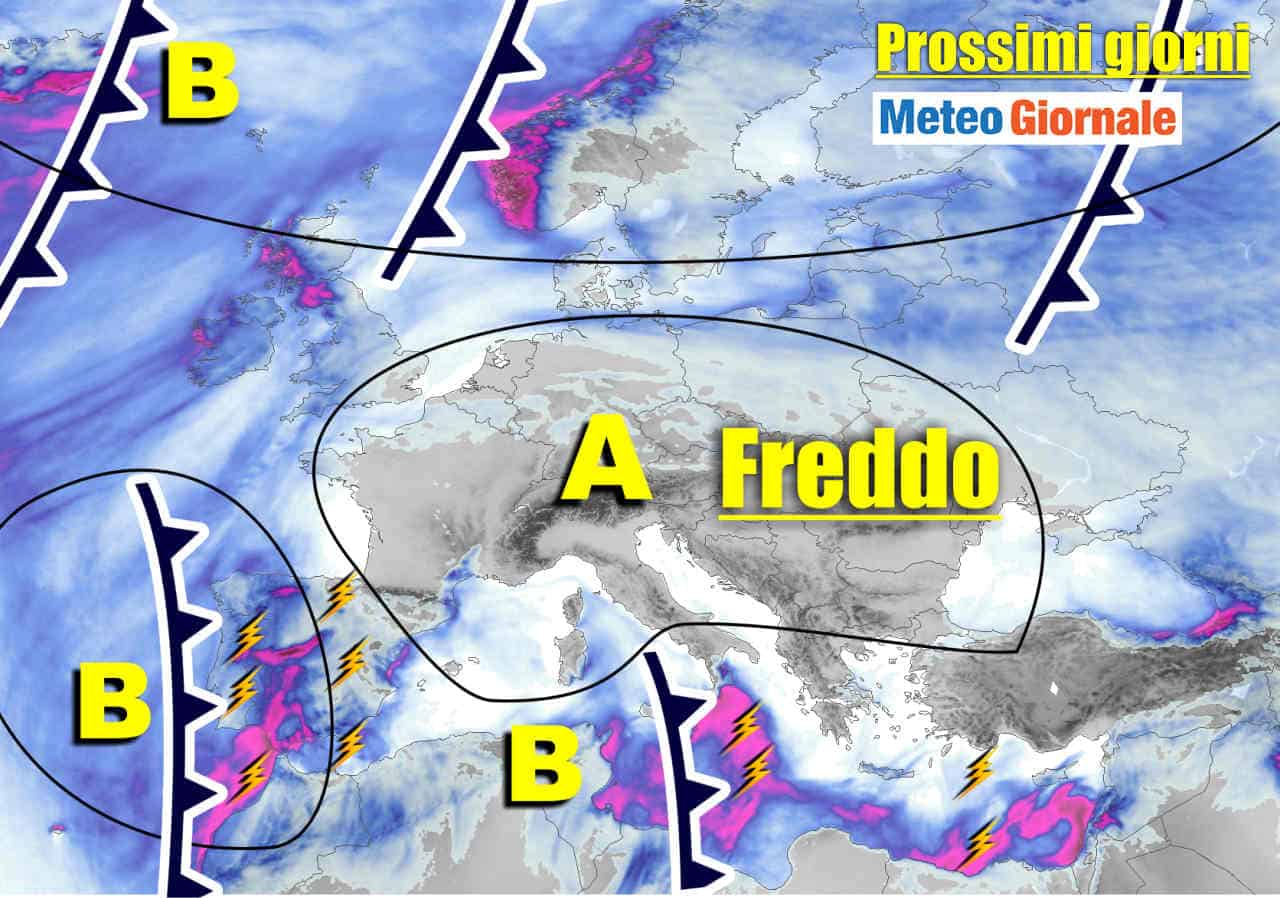 Meteo con gelate al Nord. Poi peggioramento in settimana su Italia