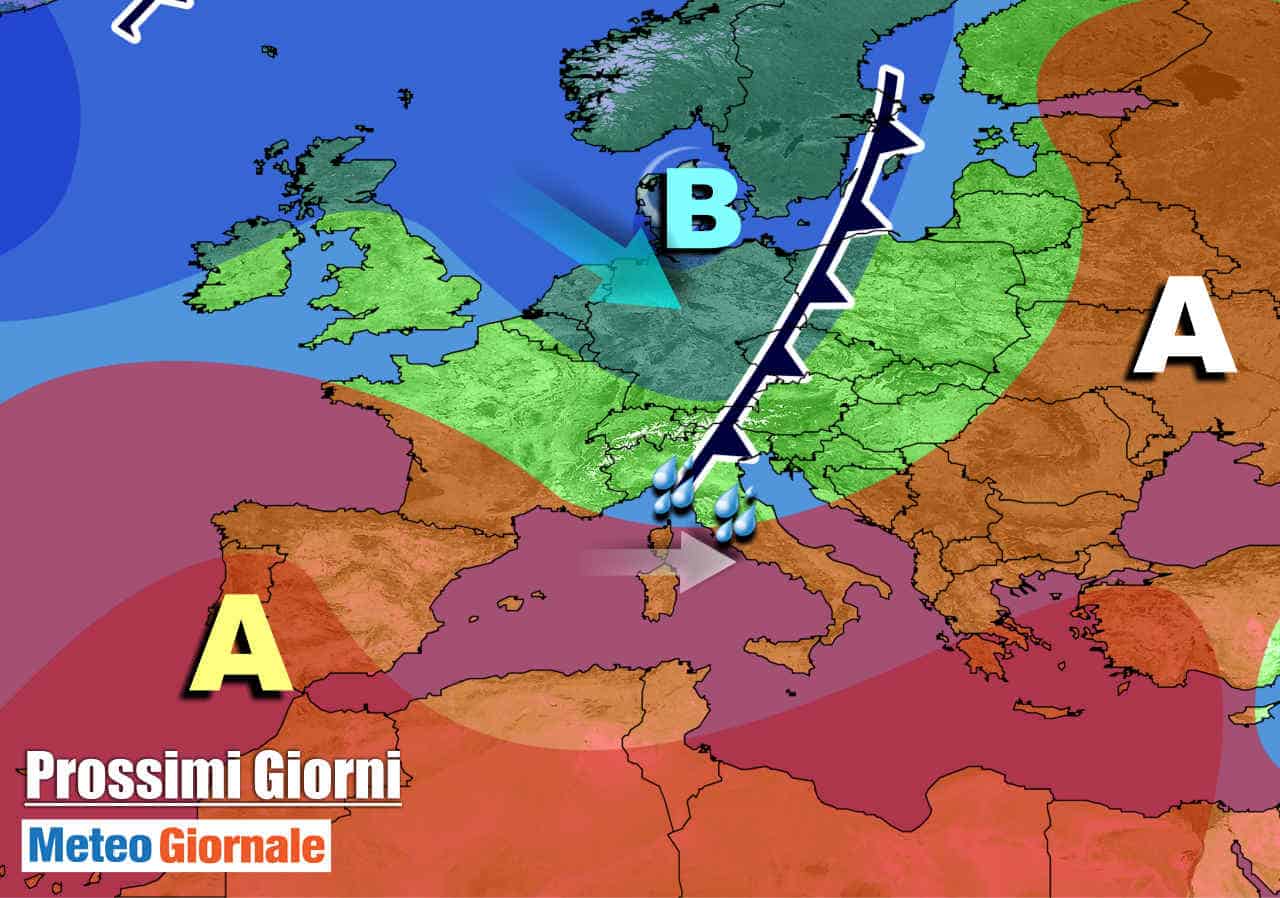 Meteo verso metà settimana