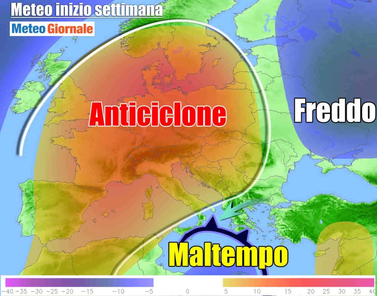 METEO 7 Giorni. Insiste il CICLONE al Sud, bel tempo sul resto d’Italia
