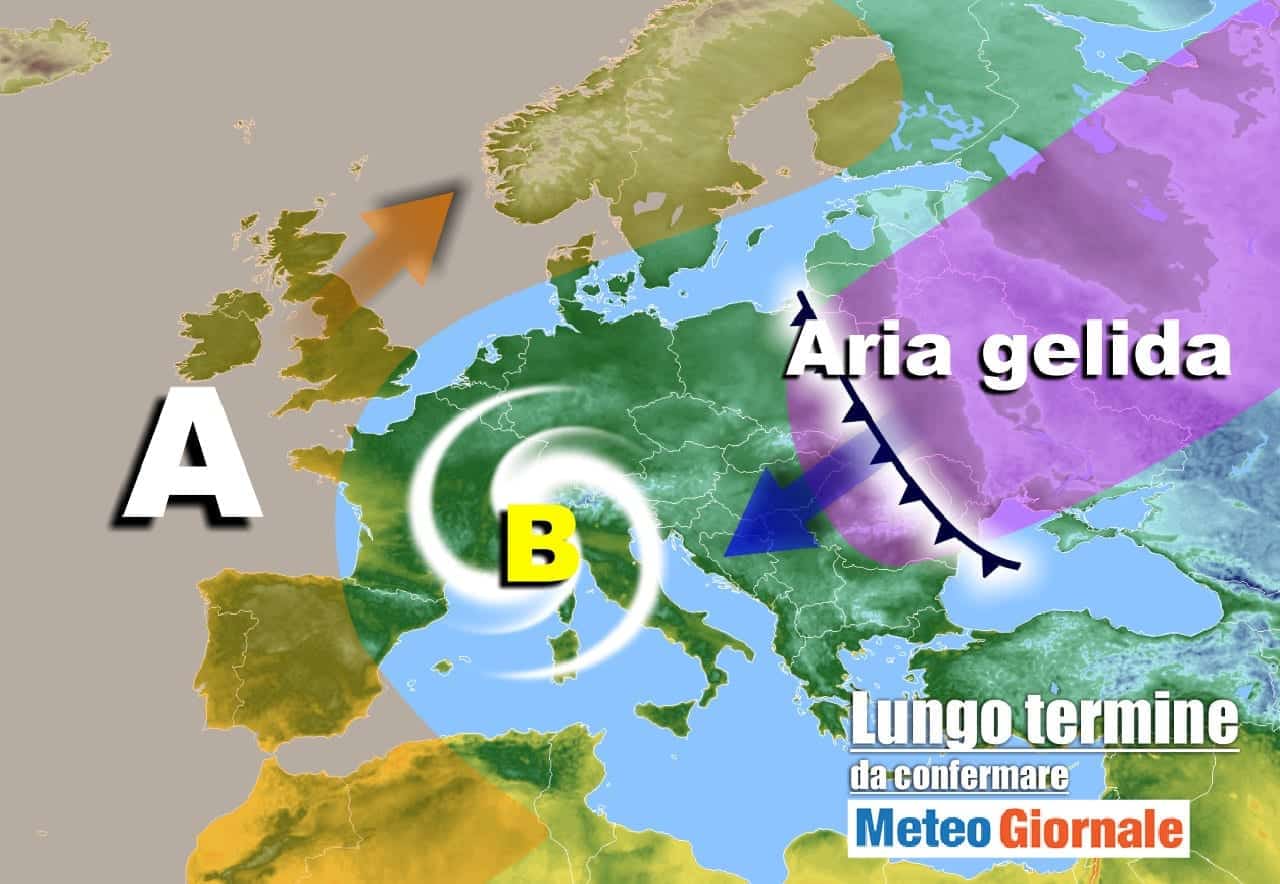 Meteo Italia sino alla Befana: freddo, pioggia, neve, poi gelo