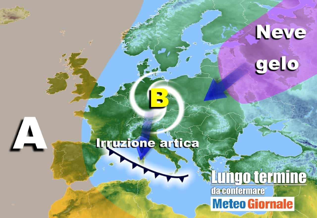 Meteo Italia verso il nuovo anno, freddo e anche NEVE in gran parte d'Europa