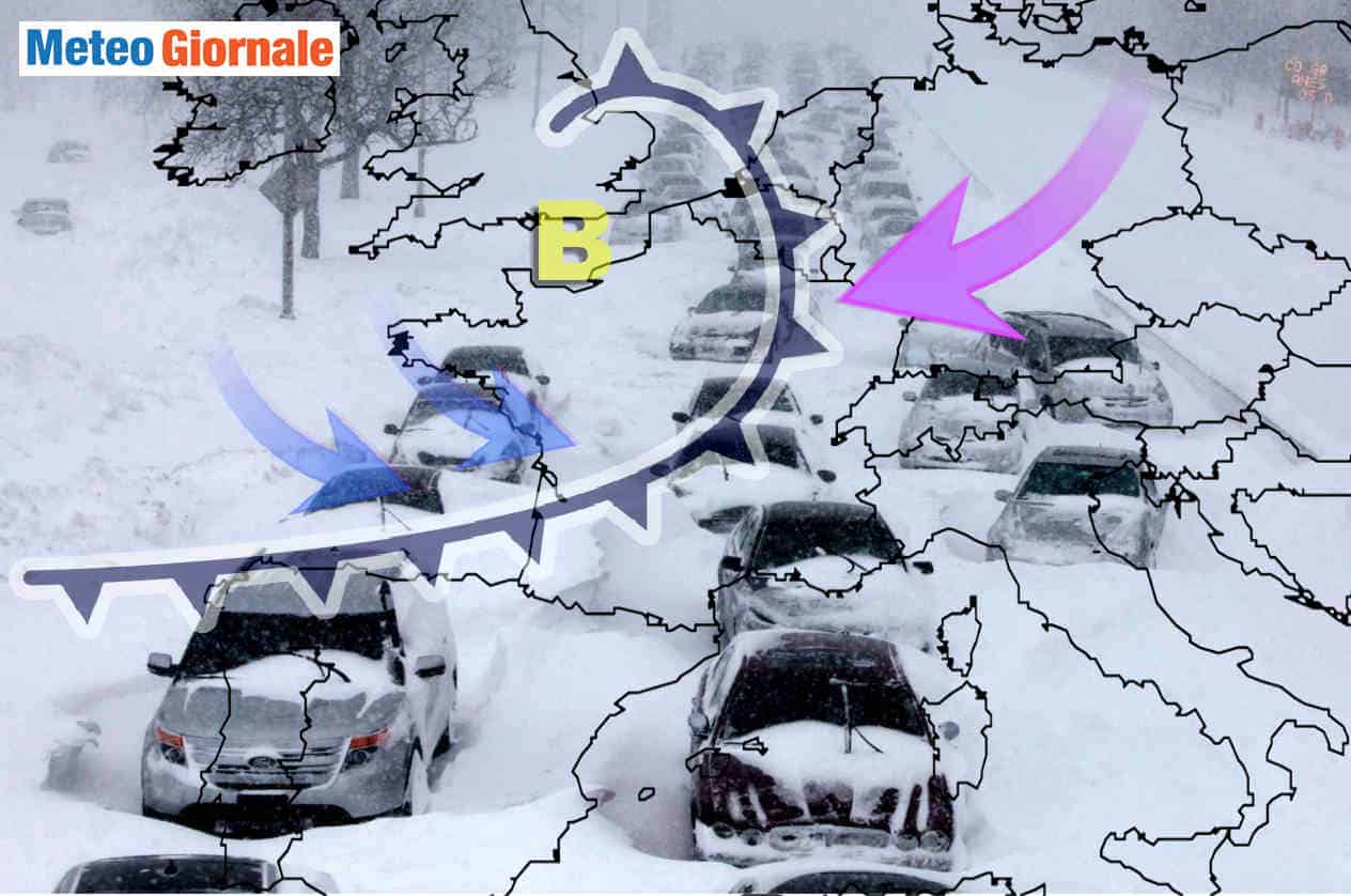 INVERNO dal meteo dei Vecchi Tempi. Incombe il Gelo dalla Russia con mix Oceano