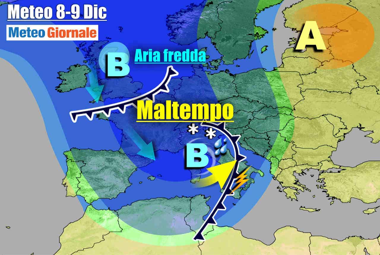 METEO Italia. Niente STOP Maltempo, altra PIOGGIA e NEVE. E' Inverno