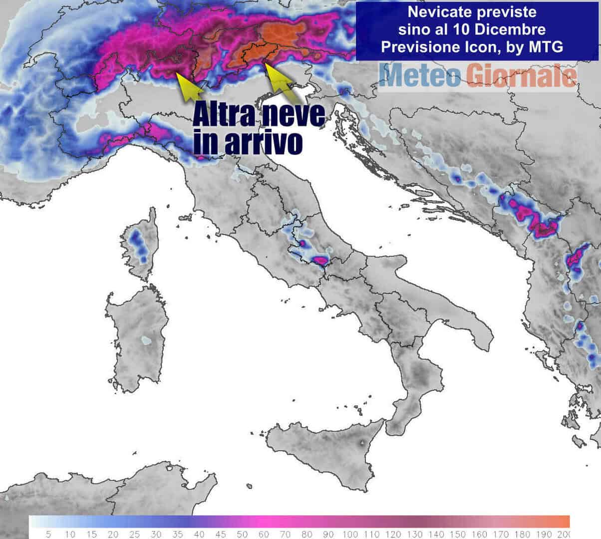 Meteo: Alpi sommerse dalla NEVE, ma ne arriverà ancora TANTISSIMA, specie in Italia