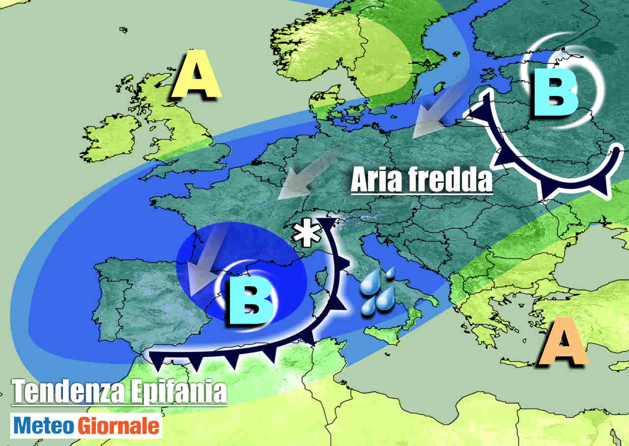 Scenario di maltempo anche per la Befana