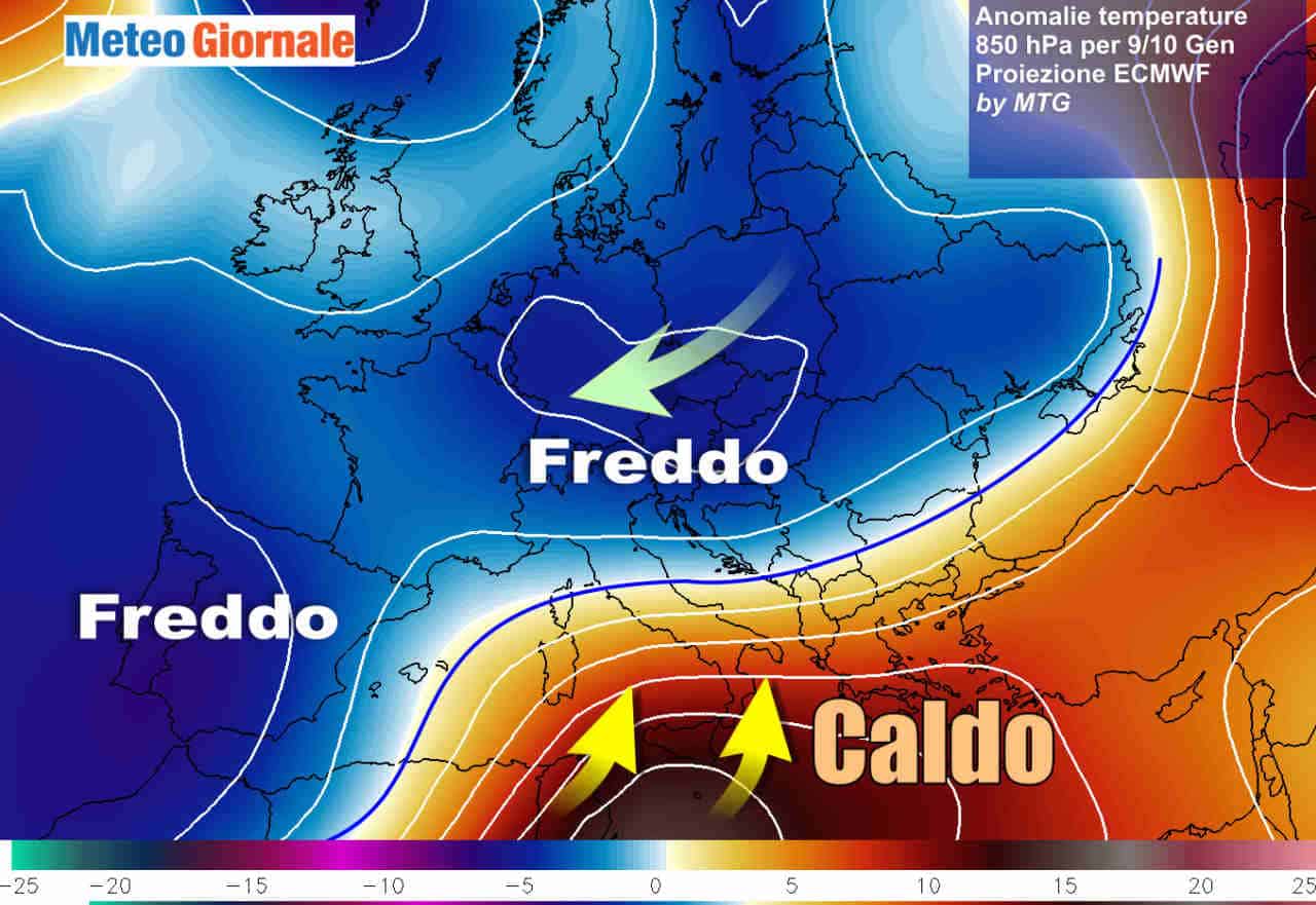 Meteo weekend: anomalie imponenti, tra Neve e Caldo dal Sahara