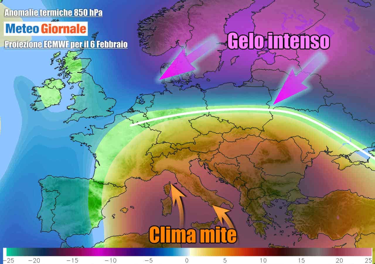 Febbraio fabbrica del grande GELO RUSSO con varie complicazioni meteo