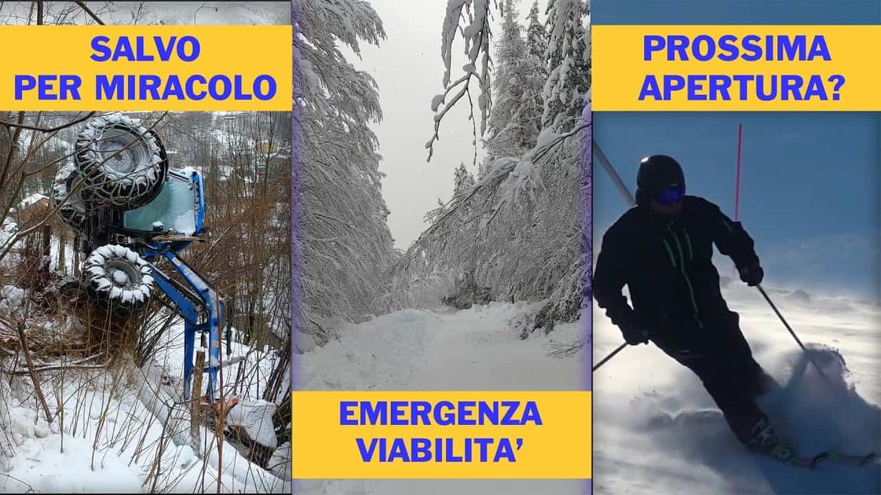 Grandi nevicate sull'Abetone. Video meteo news professionale