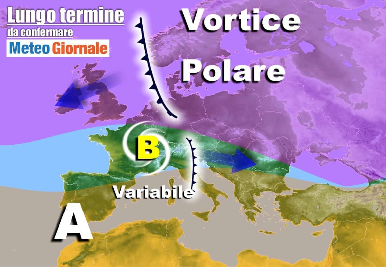 Meteo Italia nel lungo termine, verso febbraio col ribaltone