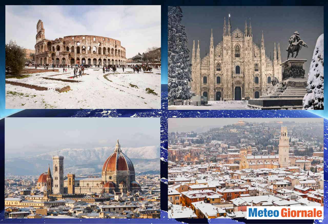 Neve Italia, le previsioni. Nevicate in pianura al Nord. Altri fiocchi al Centro e Sud. Meteo 10 giorni